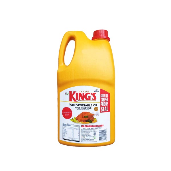 Kingâ€™s Pure Vegetable Oil â€“ 3L Jerry Can