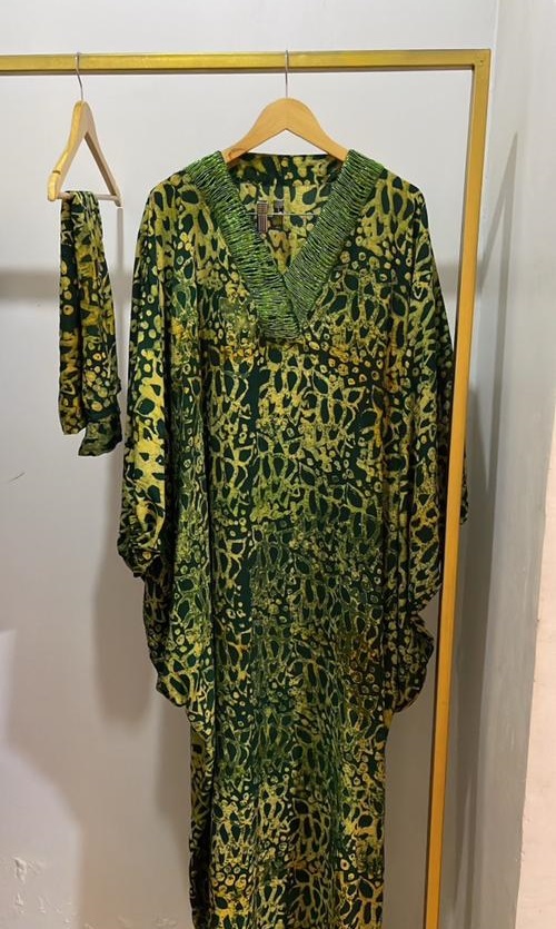 Adire boubou gown