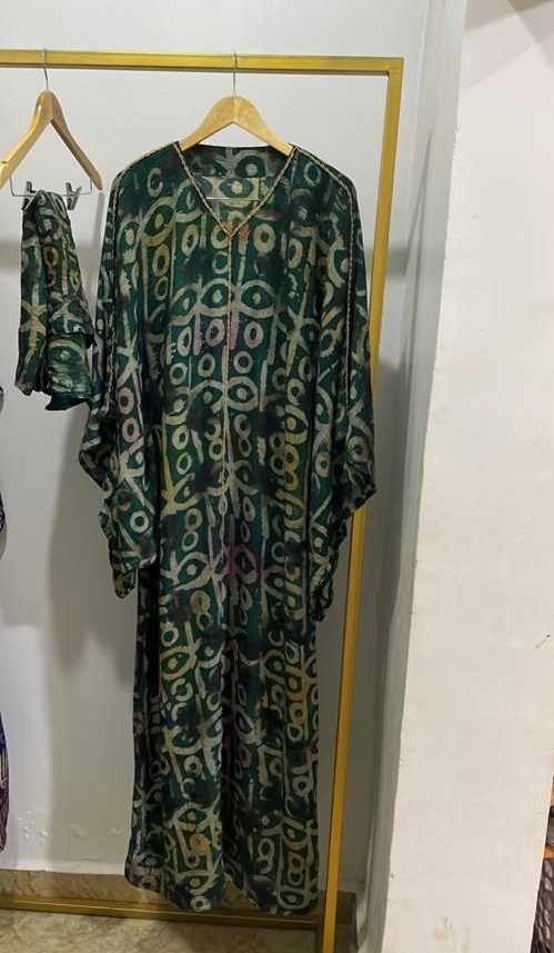 Adire boubou gown